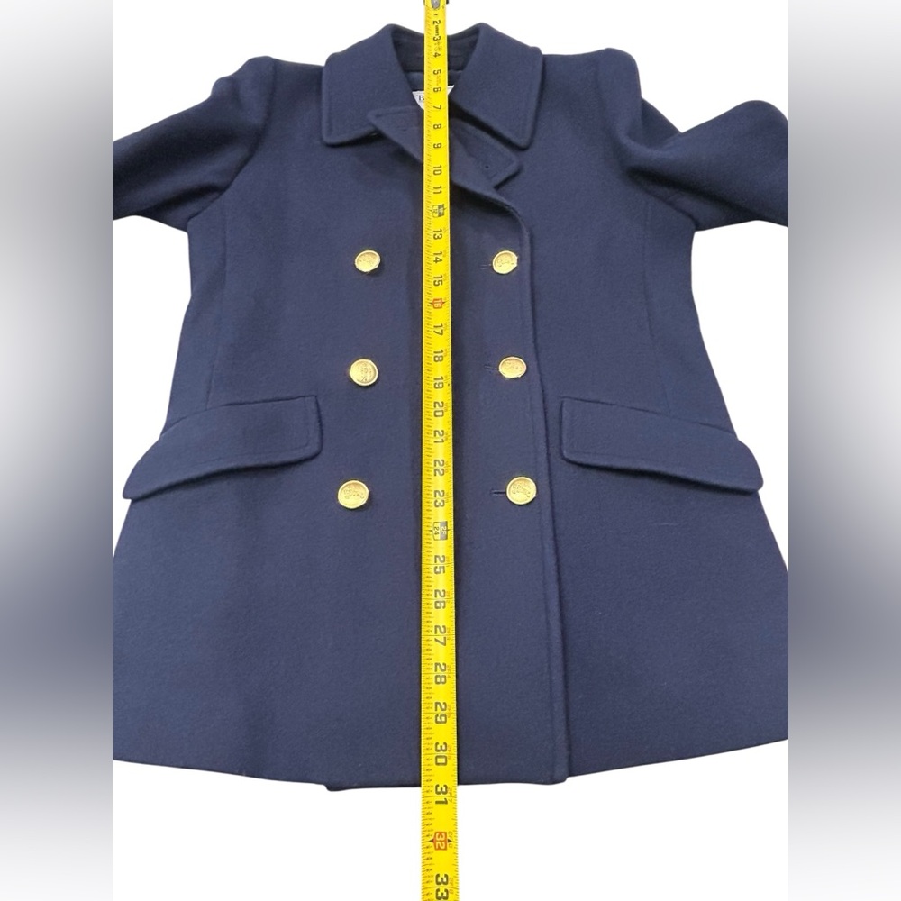 BURBERRYS Prorsum Vintage Women’s Wool Peacoat 80s 90s Gold Buttons Rare Medium - Picture 7 of 14